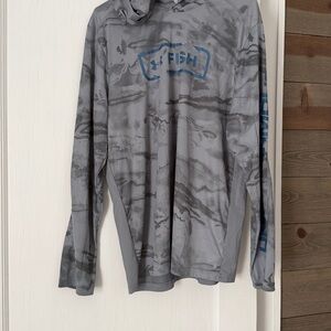 Under Armour Fish Hoodies in White and Gray